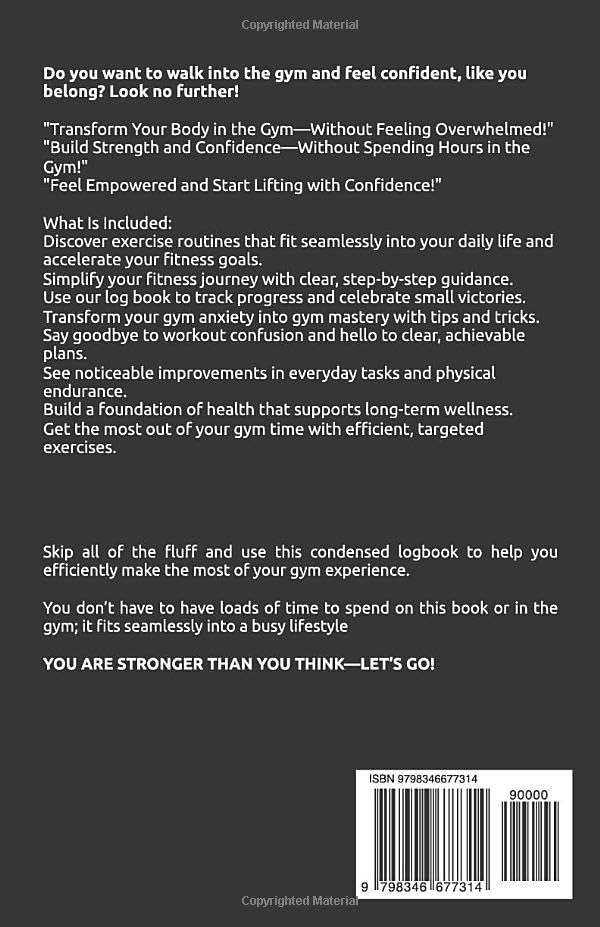 Beginner's Weight Lifting Log Book for Women:: A Complete Training Guide to Build Strength and Confidence, Even if You Are New to The Gym - My Store