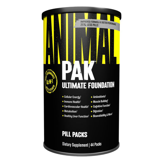 Animal Pak - Convenient Multivitamin for Men & Women Daily All-in-One Vitamin & Supplement Pack - Zinc, Vitamins C, B, D, Amino Acids, and Immune Support - Sports Nutrition Performance - 44 Count - My Store