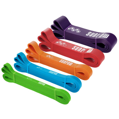 SUNPOW Pull Up Assistance Bands - Set of 5 Resistance Heavy Duty Workout Exercise Stretch Fitness Bands Assist Set for Body, Instruction Guide and Carry Bag Included - My Store