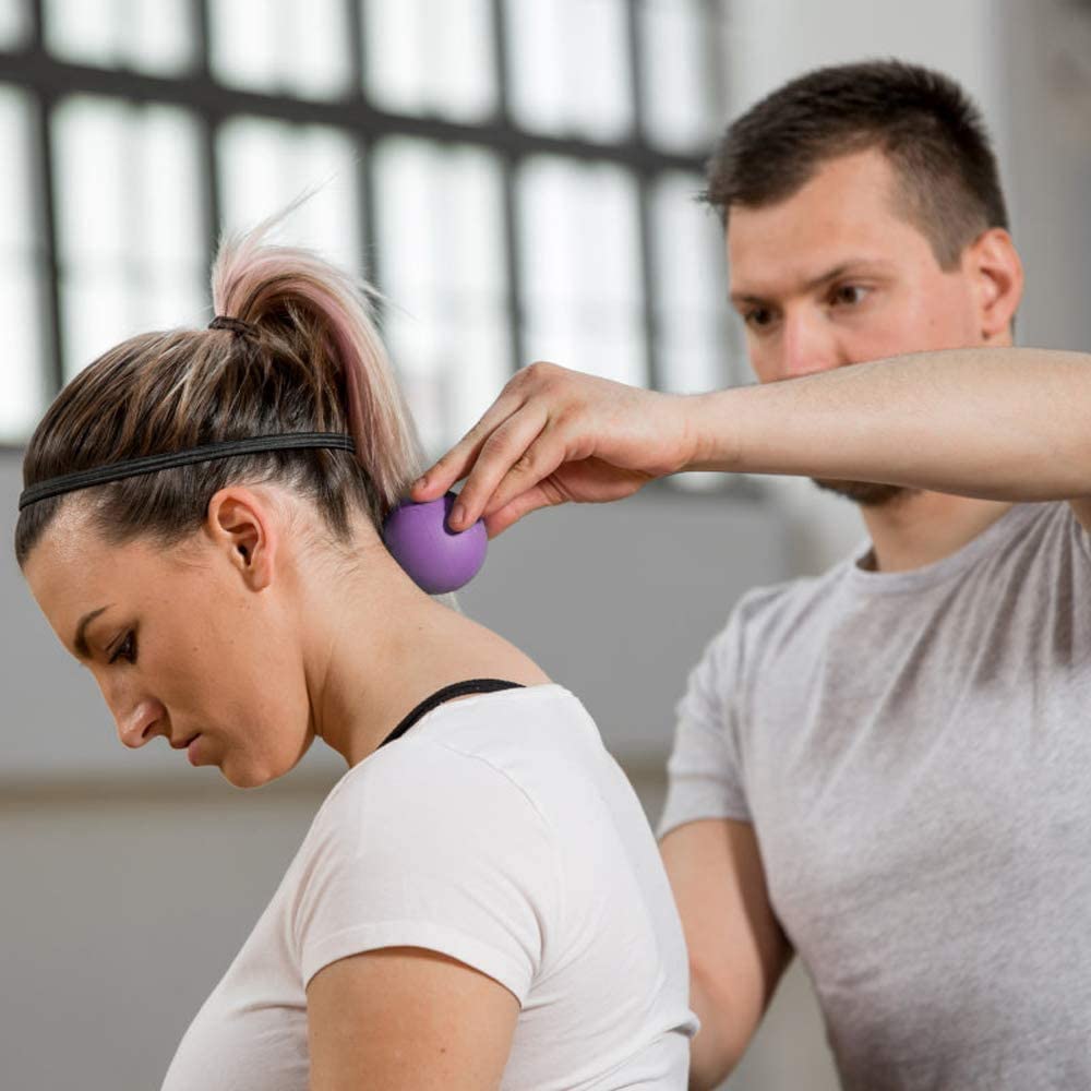 WOVTE Massage Lacrosse Ball for Sore Muscles, Shoulders, Neck, Back, Foot, Body, Deep Tissue, Trigger Point, Muscle Knots, Yoga and Myofascial Release (Blue) - My Store