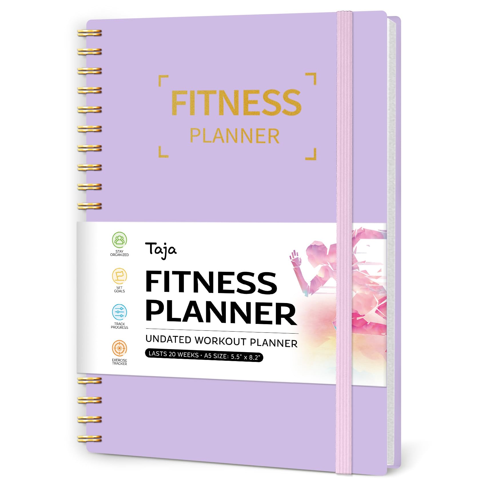 Fitness Workout Journal for Women & Men, A5(5.5" x 8.2") Workout Log Book Planner for Tracking, Progress, and Achieving Your Wellness Goals - Green - My Store