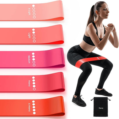 Resistance Bands for Working Out, Elastic Exercice Loop Bands for Physical Therapy, Yoga Starter Set of Stretch Bands for Booty Legs, Pilates Flexbands - My Store