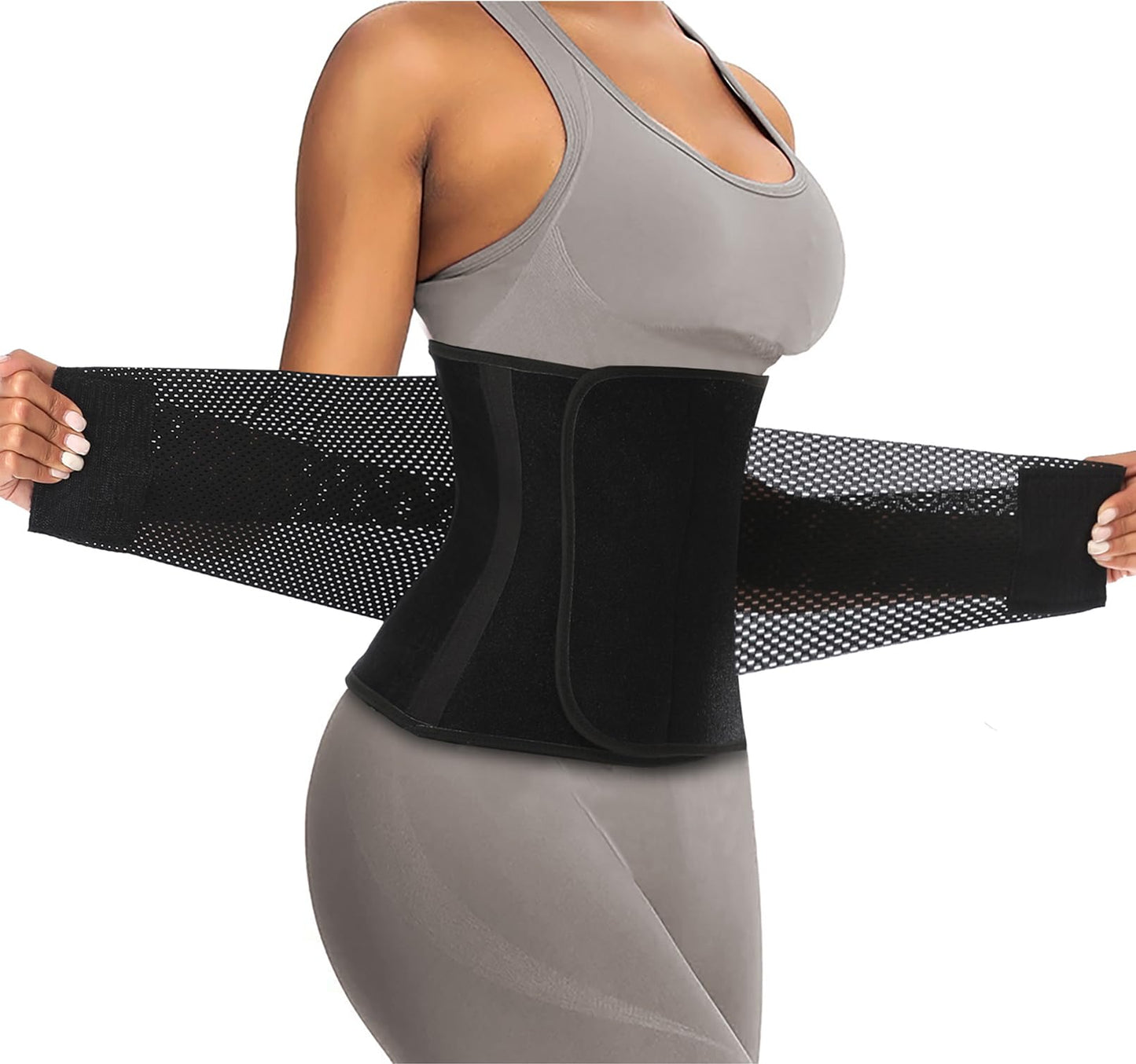 Waist Trainer Belt for Women Man - Waist Trimmer Ab Belt - Tummy Control Body Shaper