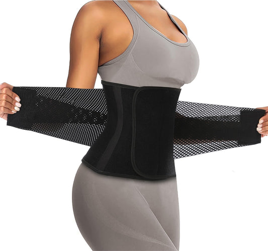 Waist Trainer Belt for Women Man - Waist Trimmer Ab Belt - Tummy Control Body Shaper