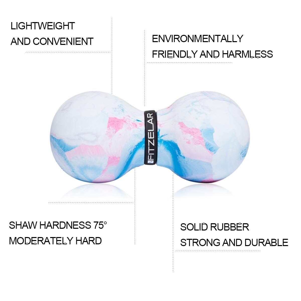 Double Lacrosse Massage Ball for Myofascial Release, SGS Certification, Massage Deep Tissue for Waist Back Feet, Trigger Point Therapy, Muscle Knots, Peanut Massage Ball for Muscle Pain - My Store