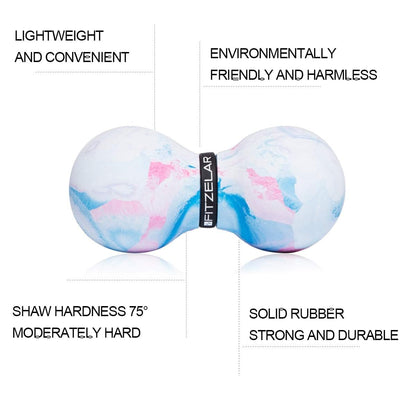 Double Lacrosse Massage Ball for Myofascial Release, SGS Certification, Massage Deep Tissue for Waist Back Feet, Trigger Point Therapy, Muscle Knots, Peanut Massage Ball for Muscle Pain - My Store