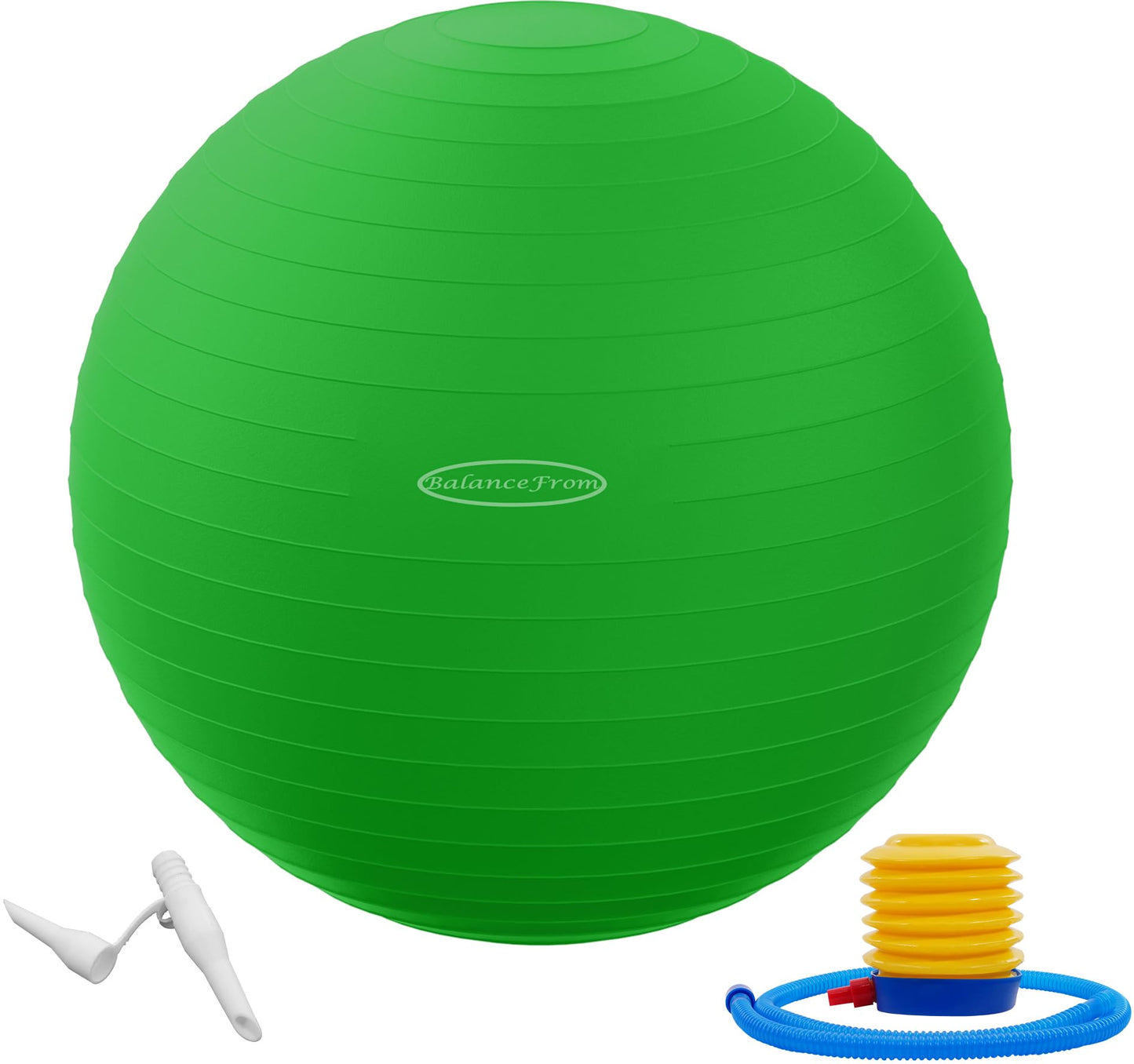 Anti-Burst and Slip Resistant Exercise Yoga Fitness Birthing Ball with Quick Pump, 2,000-Pound Capacity, Multiple Colors and Sizes - My Store
