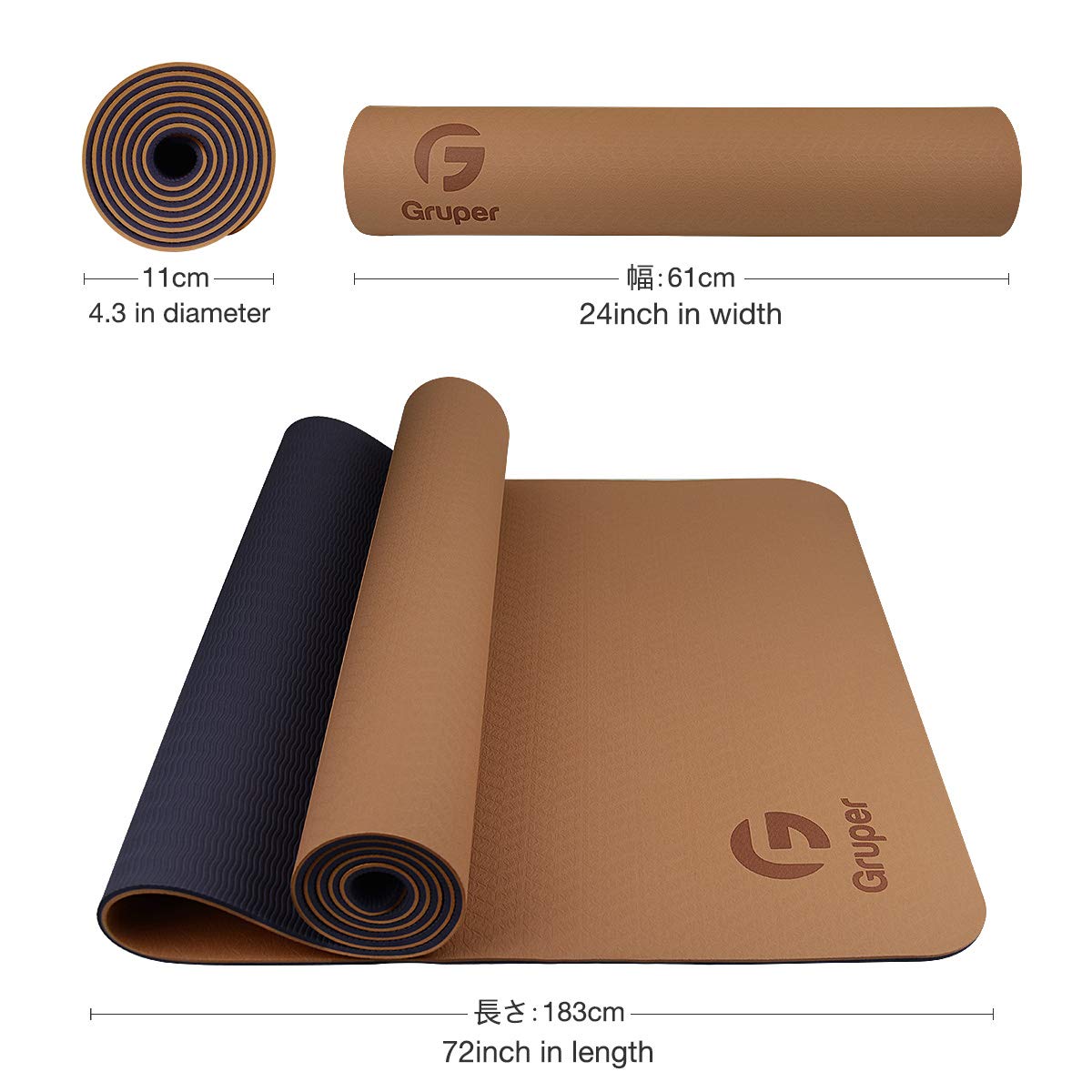 Yoga Mat Non Slip, Eco Friendly Fitness Exercise Mat with Carrying Strap,Pro Yoga Mats for Women,Workout Mats for Home, Pilates and Floor Exercises - My Store