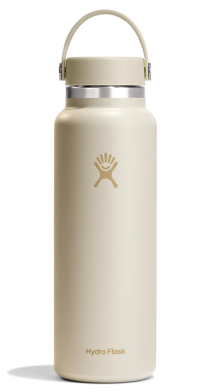 Hydro Flask Water Bottle - Insulated Stainless Steel - Wide Mouth Flex Lid, Non Spill, Leakproof and Refillable in 32 Oz Stone Gray