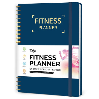 Fitness Workout Journal for Women & Men, A5(5.5" x 8.2") Workout Log Book Planner for Tracking, Progress, and Achieving Your Wellness Goals - Green - My Store