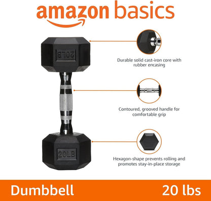 Amazon Basics Rubber Hex Dumbbell Hand Weight - My Store