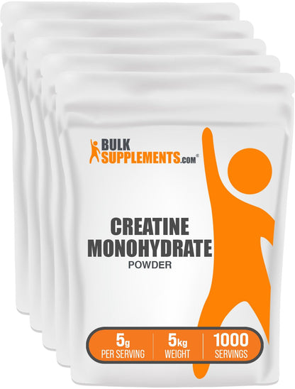 BulkSupplements.com Creatine Monohydrate Powder - Micronized Creatine Powder, Unflavored - Pure & Gluten Free, 5g per Serving, 500g (1.1 lbs) (Pack of 1) - My Store