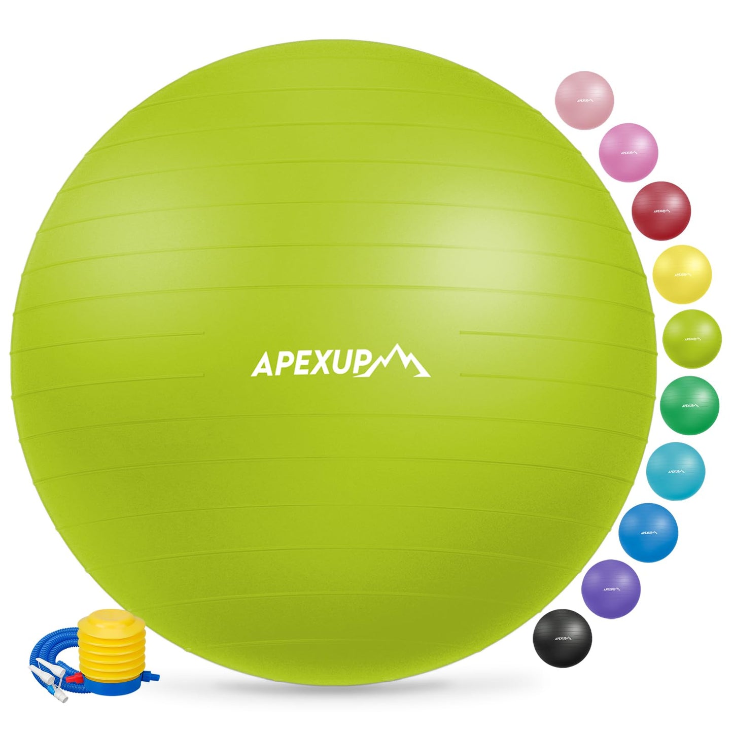 APEXUP Yoga & Pilates Ball - Anti Slip Heavy Duty Gym Ball for Fitness, Balance & Core Workout - My Store