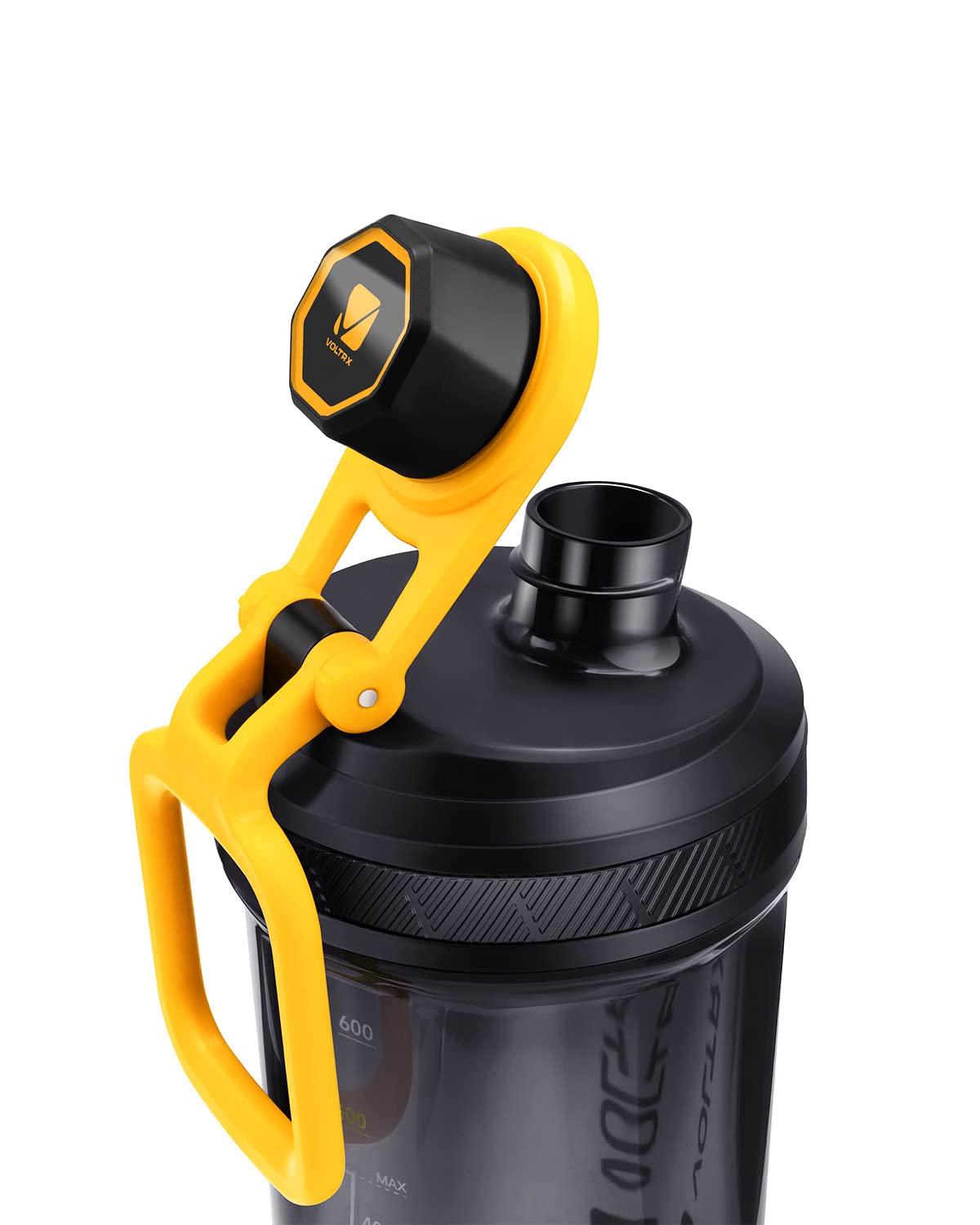 VOLTRX Electric Protein Shaker Bottle - USB Rechargeable Mixer Cup for Shakes and Meal Replacements, BPA-Free Tritan, 24oz