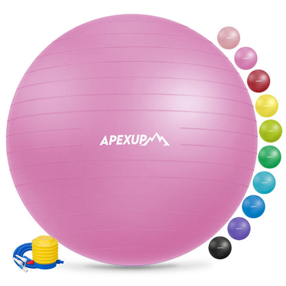 APEXUP Yoga & Pilates Ball - Anti Slip Heavy Duty Gym Ball for Fitness, Balance & Core Workout - My Store