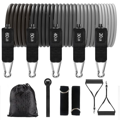 WHATAFIT Resistance Bands, Exercise Bands，Resistance Bands for Working Out, Work Out Bands with Handles for Men and Women Fitness, Strength Training Home Gym Equipment - My Store