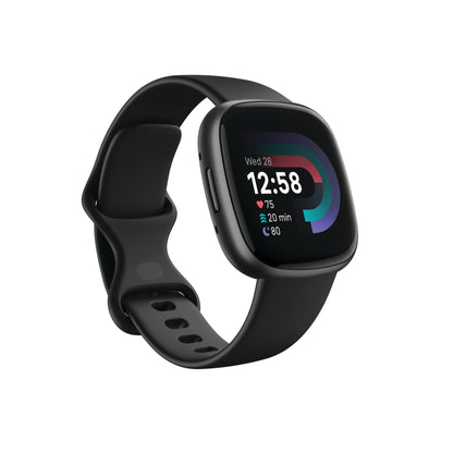 Fitbit Versa 4 Fitness Smartwatch with Daily Readiness, GPS, 24/7 Heart Rate, 40+ Exercise Modes, Sleep Tracking and more, Black/Graphite, One Size (S & L Bands Included) - My Store