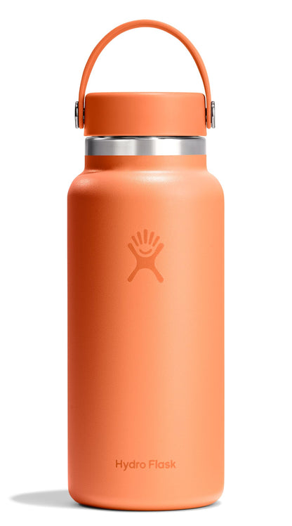 Hydro Flask Water Bottle - Insulated Stainless Steel - Wide Mouth Flex Lid, Non Spill, Leakproof and Refillable in 32 Oz Stone Gray