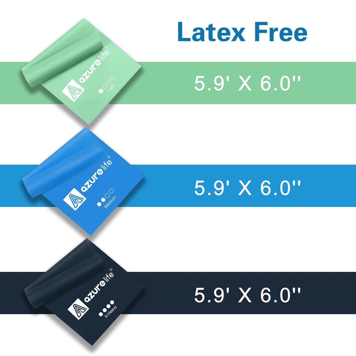 Resistance Bands,Professional Long Non-Latex Elastic Stretch Bands,Exercise Bands for Physical Therapy, Yoga, Pilates, Rehab, at-Home or The Gym Workouts, Strength Training - My Store