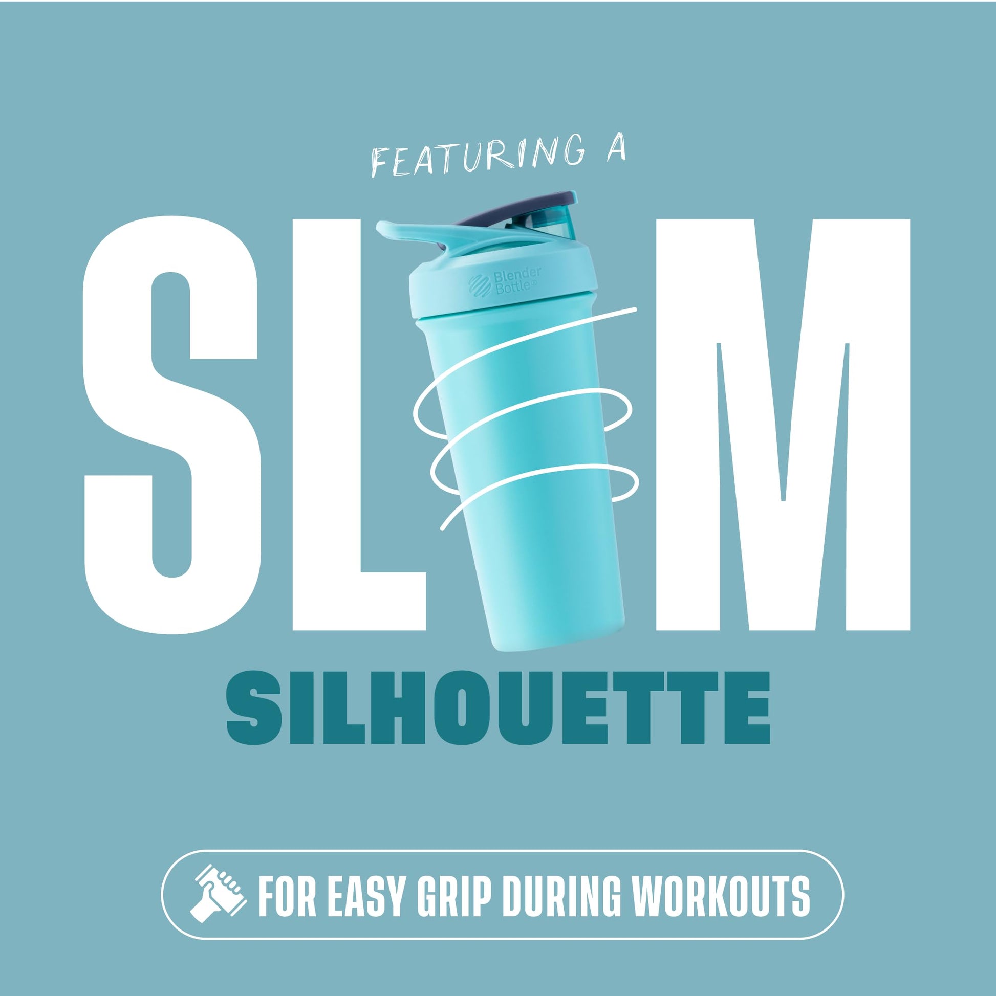 BlenderBottle Strada Shaker Cup Insulated Stainless Steel Water Bottle with Wire Whisk, 24-Ounce, Black - My Store