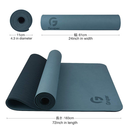 Yoga Mat Non Slip, Eco Friendly Fitness Exercise Mat with Carrying Strap,Pro Yoga Mats for Women,Workout Mats for Home, Pilates and Floor Exercises - My Store