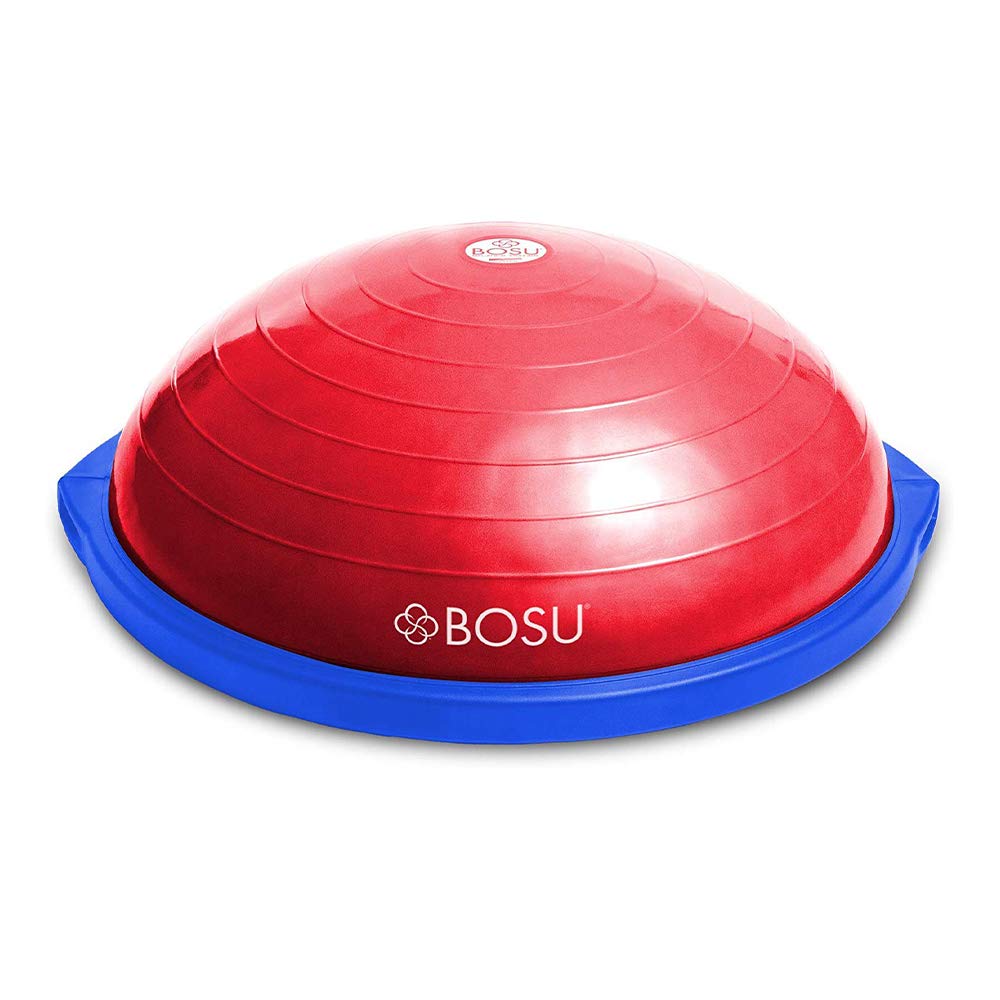 Bosu Balance Ball Exercise Trainer, Home Gym Equipment w/ Guided Workouts & Pump, 26", Blue - Inflatable Fitness Platform for Strength Training, Standing, Balancing, and Core Workout - My Store