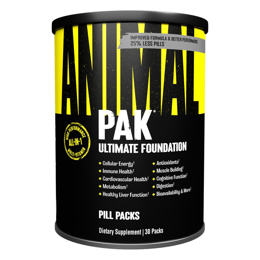 Animal Pak - Convenient Multivitamin for Men & Women Daily All-in-One Vitamin & Supplement Pack - Zinc, Vitamins C, B, D, Amino Acids, and Immune Support - Sports Nutrition Performance - 44 Count - My Store
