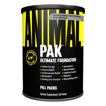 Animal Pak - Convenient Multivitamin for Men & Women Daily All-in-One Vitamin & Supplement Pack - Zinc, Vitamins C, B, D, Amino Acids, and Immune Support - Sports Nutrition Performance - 44 Count - My Store