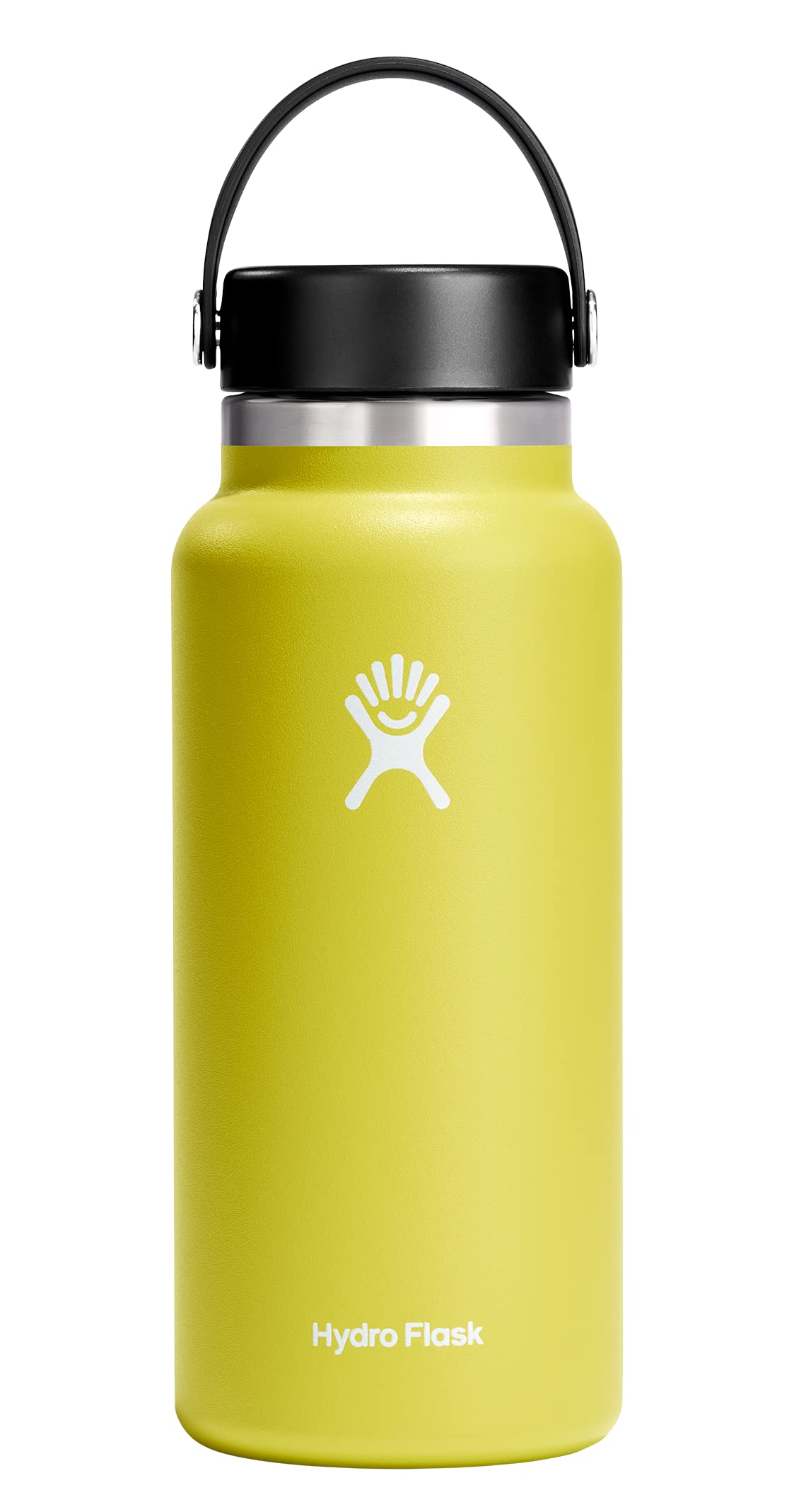 Hydro Flask Water Bottle - Insulated Stainless Steel - Wide Mouth Flex Lid, Non Spill, Leakproof and Refillable in 32 Oz Stone Gray