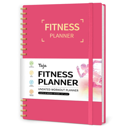 Fitness Workout Journal for Women & Men, A5(5.5" x 8.2") Workout Log Book Planner for Tracking, Progress, and Achieving Your Wellness Goals - Green - My Store
