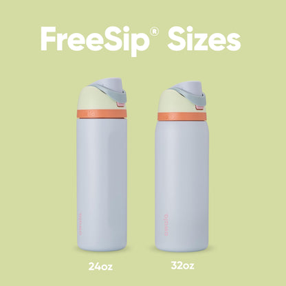 Owala FreeSip Insulated Stainless Steel Water Bottle with Straw, BPA-Free Sports Water Bottle, Great for Travel, 24 Oz, Denim