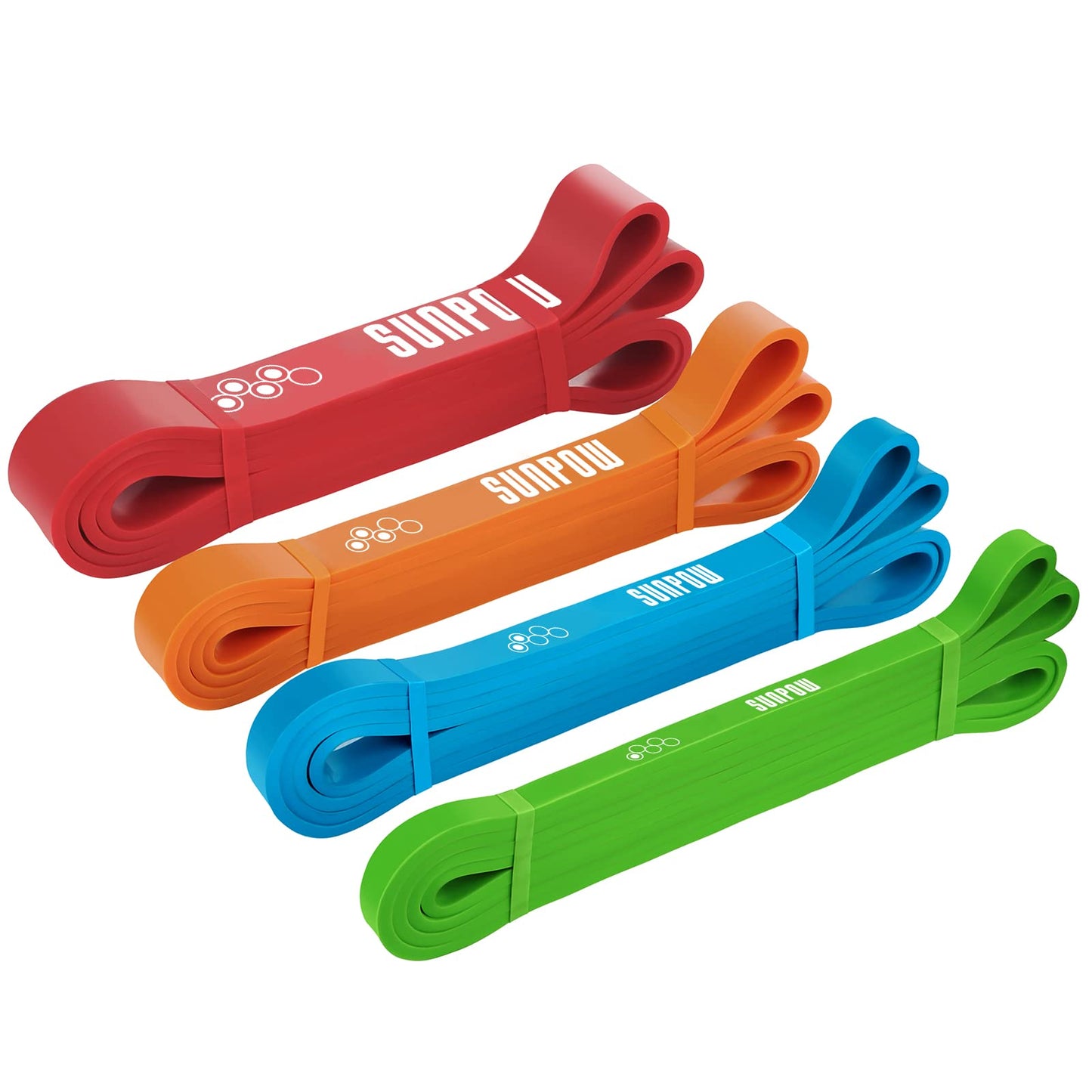 SUNPOW Pull Up Assistance Bands - Set of 5 Resistance Heavy Duty Workout Exercise Stretch Fitness Bands Assist Set for Body, Instruction Guide and Carry Bag Included - My Store