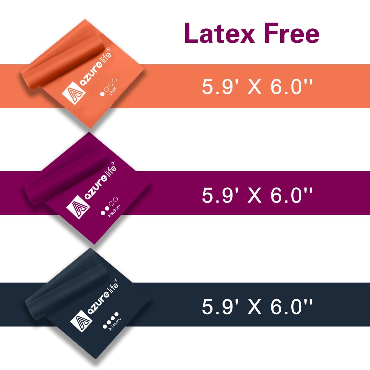 Resistance Bands,Professional Long Non-Latex Elastic Stretch Bands,Exercise Bands for Physical Therapy, Yoga, Pilates, Rehab, at-Home or The Gym Workouts, Strength Training - My Store