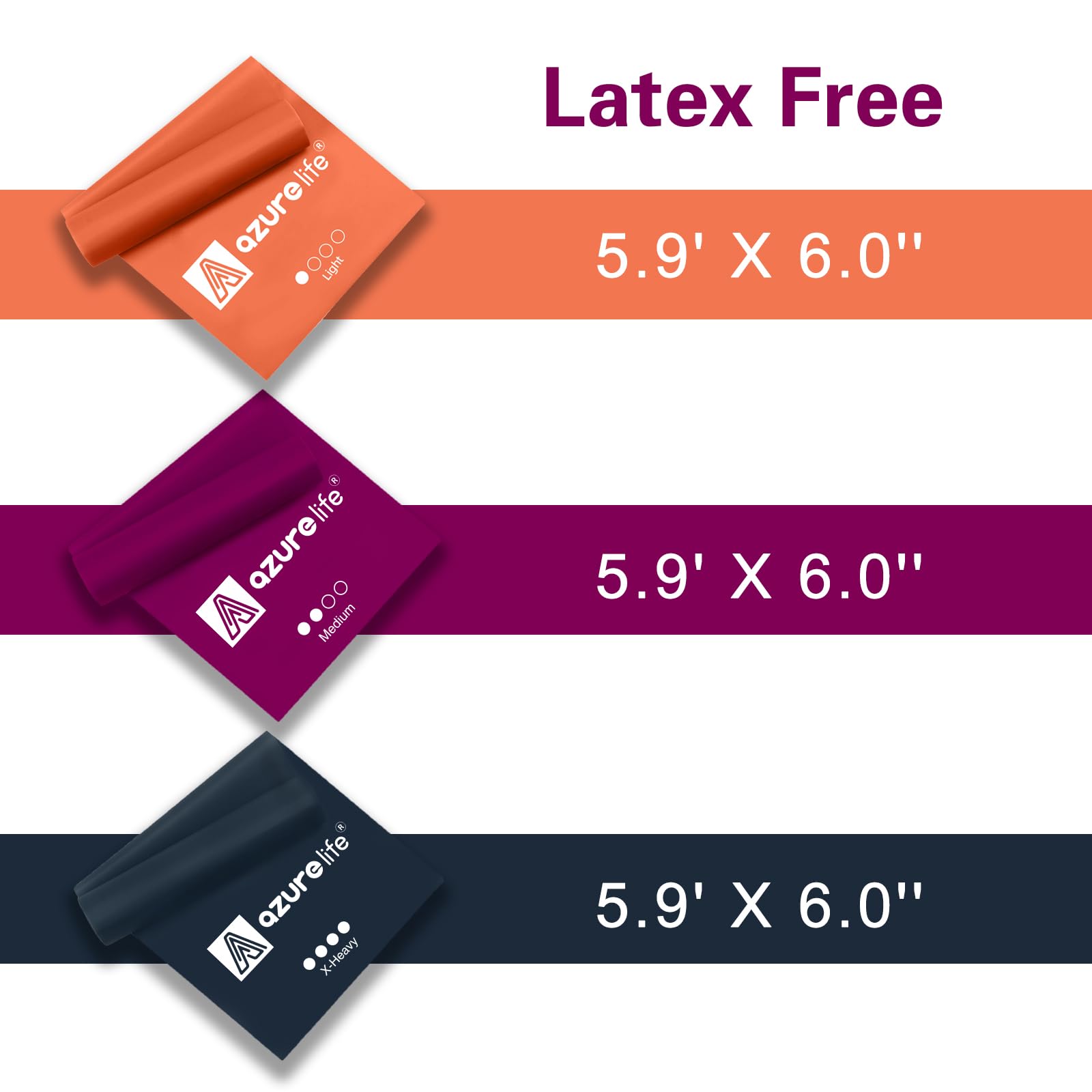 Resistance Bands,Professional Long Non-Latex Elastic Stretch Bands,Exercise Bands for Physical Therapy, Yoga, Pilates, Rehab, at-Home or The Gym Workouts, Strength Training - My Store