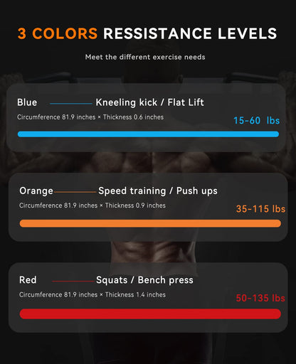 SUNPOW Pull Up Assistance Bands - Set of 5 Resistance Heavy Duty Workout Exercise Stretch Fitness Bands Assist Set for Body, Instruction Guide and Carry Bag Included - My Store