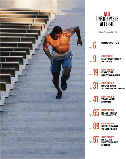 Men's Health Unstoppable After 40: The Secret to Supercharging Recovery, Avoiding Injury, and Never Slowing Down. Convenient at-Home Workout Planner for All Fitness Levels - My Store