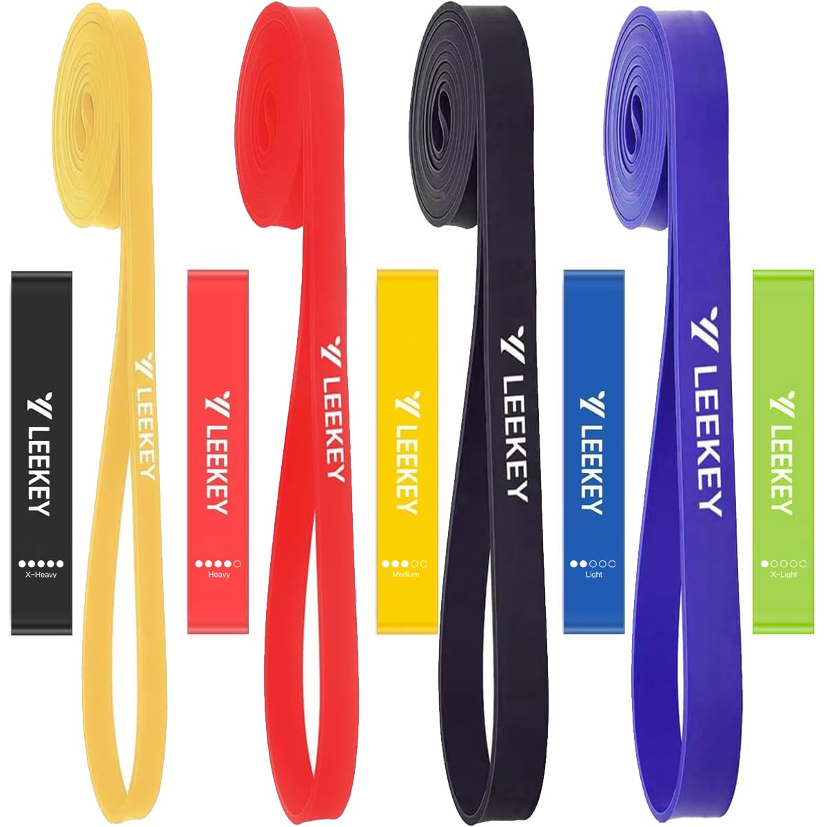 LEEKEY Resistance Bands Set for Pull-Up Assistance & Full-Body Training, Multi-Level Exercise Bands with Bag for Home Workouts, Physical Therapy, Strength Training (Men/Women) - My Store