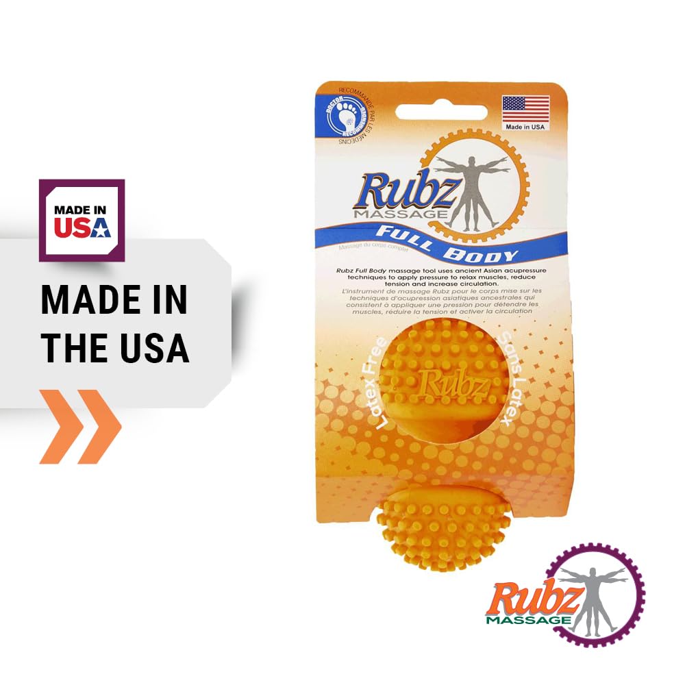 Due North Foot Rubz Hand & Back Massage Ball - Relieve Pain from Plantar Fasciitis, Tight Muscles & Sore Feet - Massage Tool - My Store