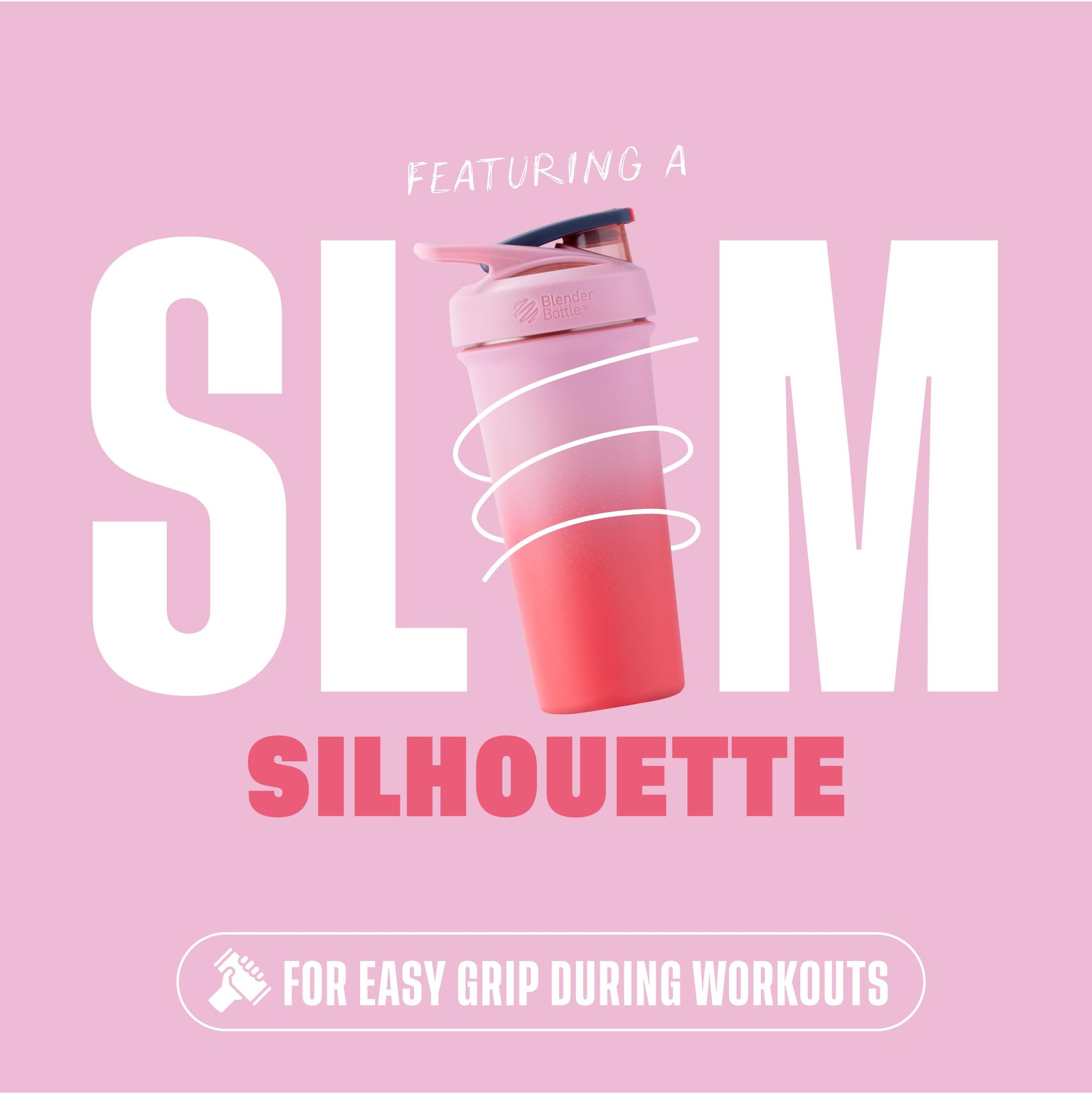 BlenderBottle Strada Shaker Cup Insulated Stainless Steel Water Bottle with Wire Whisk, 24-Ounce, Black - My Store