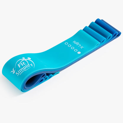 Fit Simplify Resistance Loop Exercise Bands with Instruction Guide and Carry Bag, Set of 5 - My Store