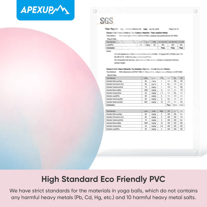 APEXUP Yoga & Pilates Ball - Anti Slip Heavy Duty Gym Ball for Fitness, Balance & Core Workout - My Store