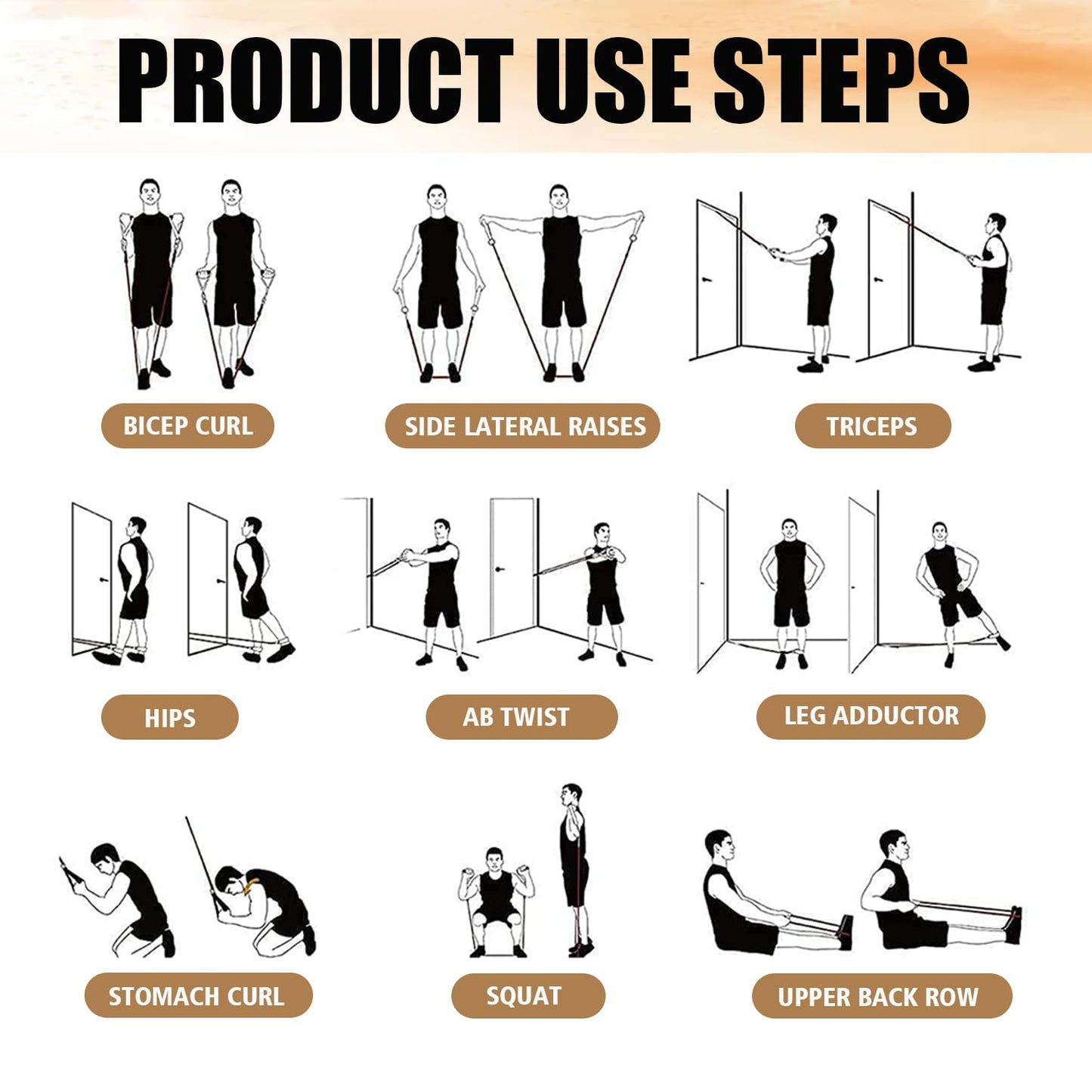 WHATAFIT Resistance Bands, Exercise Bands，Resistance Bands for Working Out, Work Out Bands with Handles for Men and Women Fitness, Strength Training Home Gym Equipment - My Store