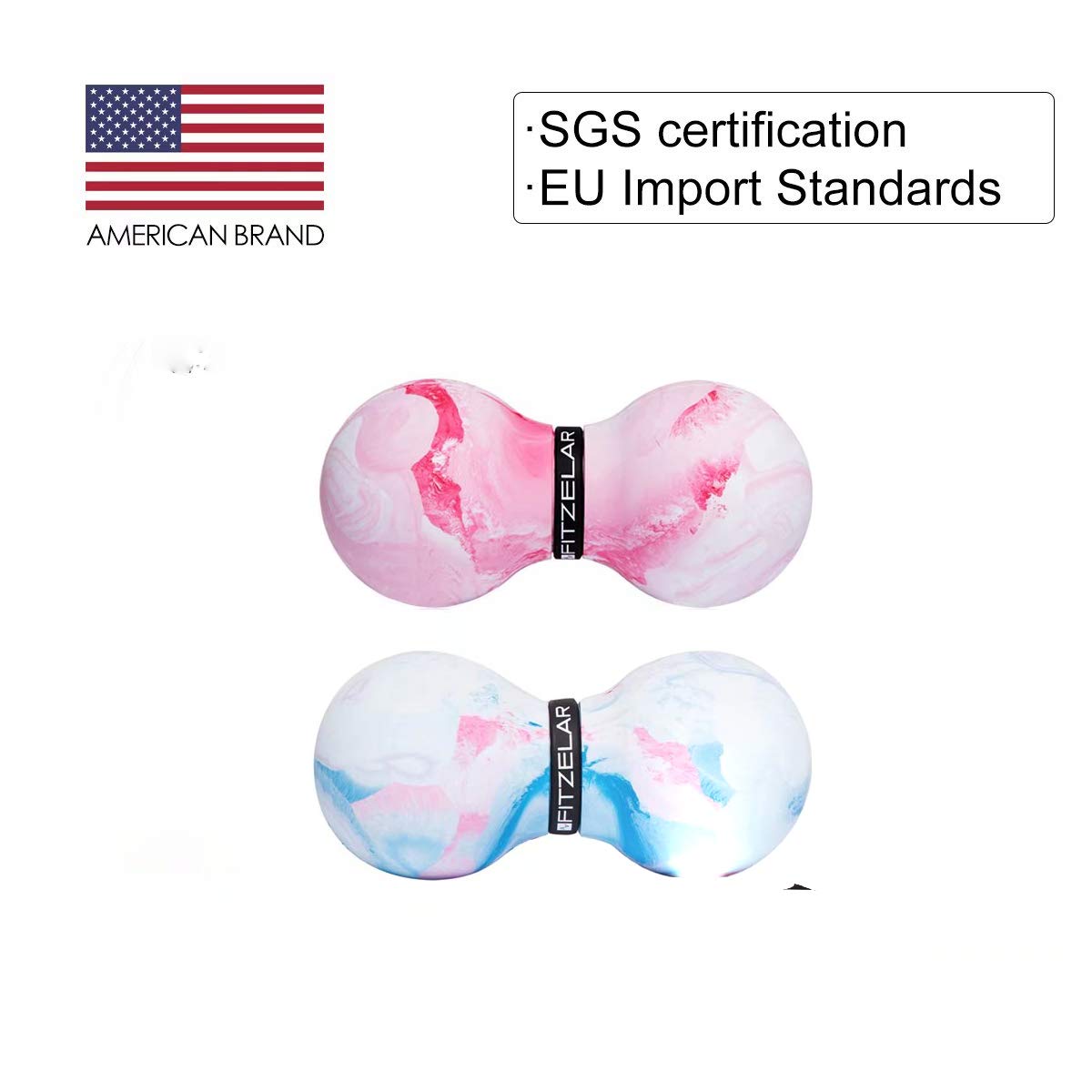 Double Lacrosse Massage Ball for Myofascial Release, SGS Certification, Massage Deep Tissue for Waist Back Feet, Trigger Point Therapy, Muscle Knots, Peanut Massage Ball for Muscle Pain - My Store