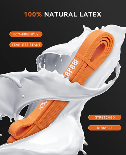 SUNPOW Pull Up Assistance Bands - Set of 5 Resistance Heavy Duty Workout Exercise Stretch Fitness Bands Assist Set for Body, Instruction Guide and Carry Bag Included - My Store