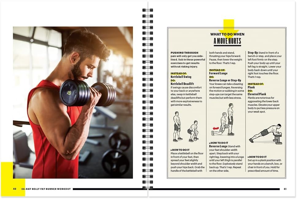 Men's Health 28-Day Belly Fat Burner Workout Planner: Medium to high-intensity compound exercises to help you burn fat and chisel your abs with a workout planner to keep you on track - My Store