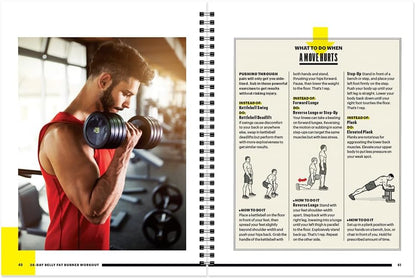 Men's Health 28-Day Belly Fat Burner Workout Planner: Medium to high-intensity compound exercises to help you burn fat and chisel your abs with a workout planner to keep you on track - My Store