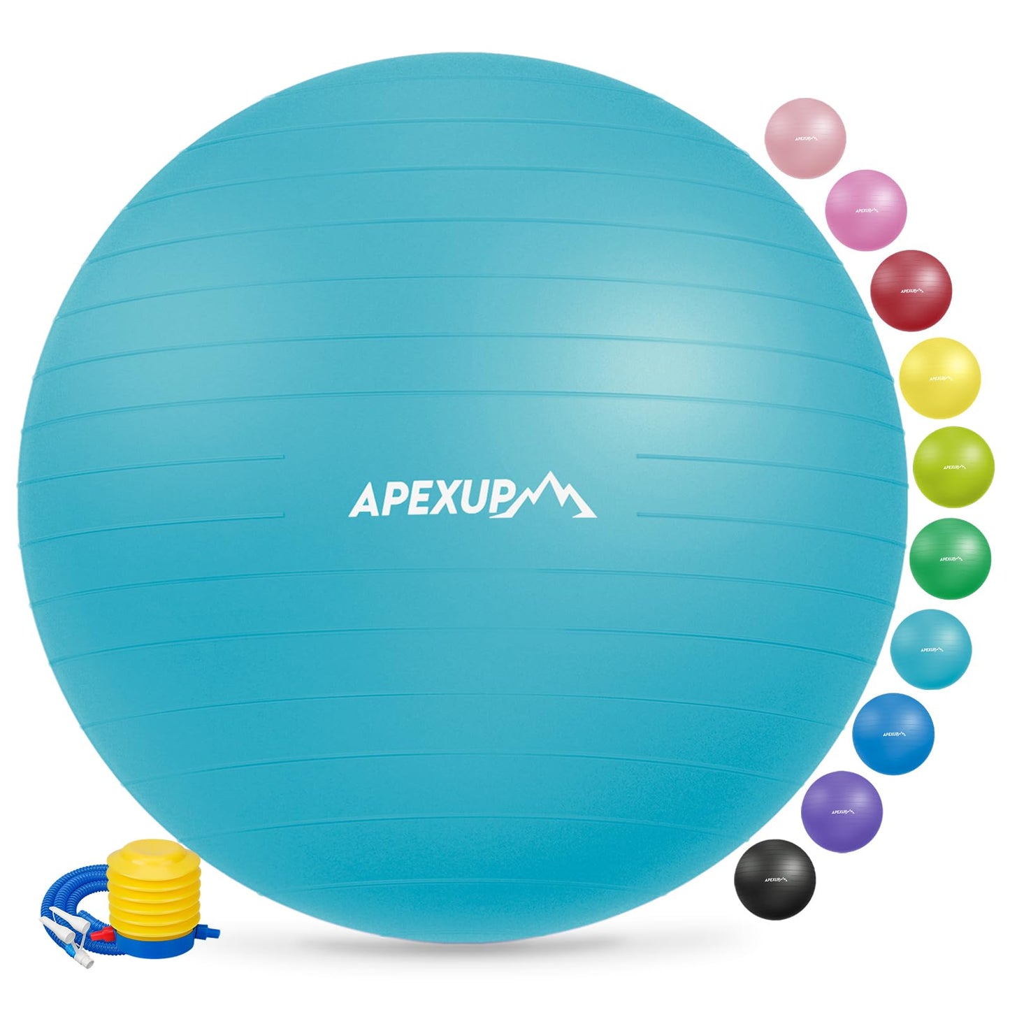 APEXUP Yoga & Pilates Ball - Anti Slip Heavy Duty Gym Ball for Fitness, Balance & Core Workout - My Store