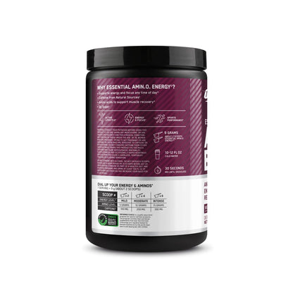 Optimum Nutrition Amino Energy - Pre Workout with Green Tea, BCAA, Amino Acids, Keto Friendly, Green Coffee Extract, Energy Powder - Concord Grape, 65 Servings (Packaging May Vary)