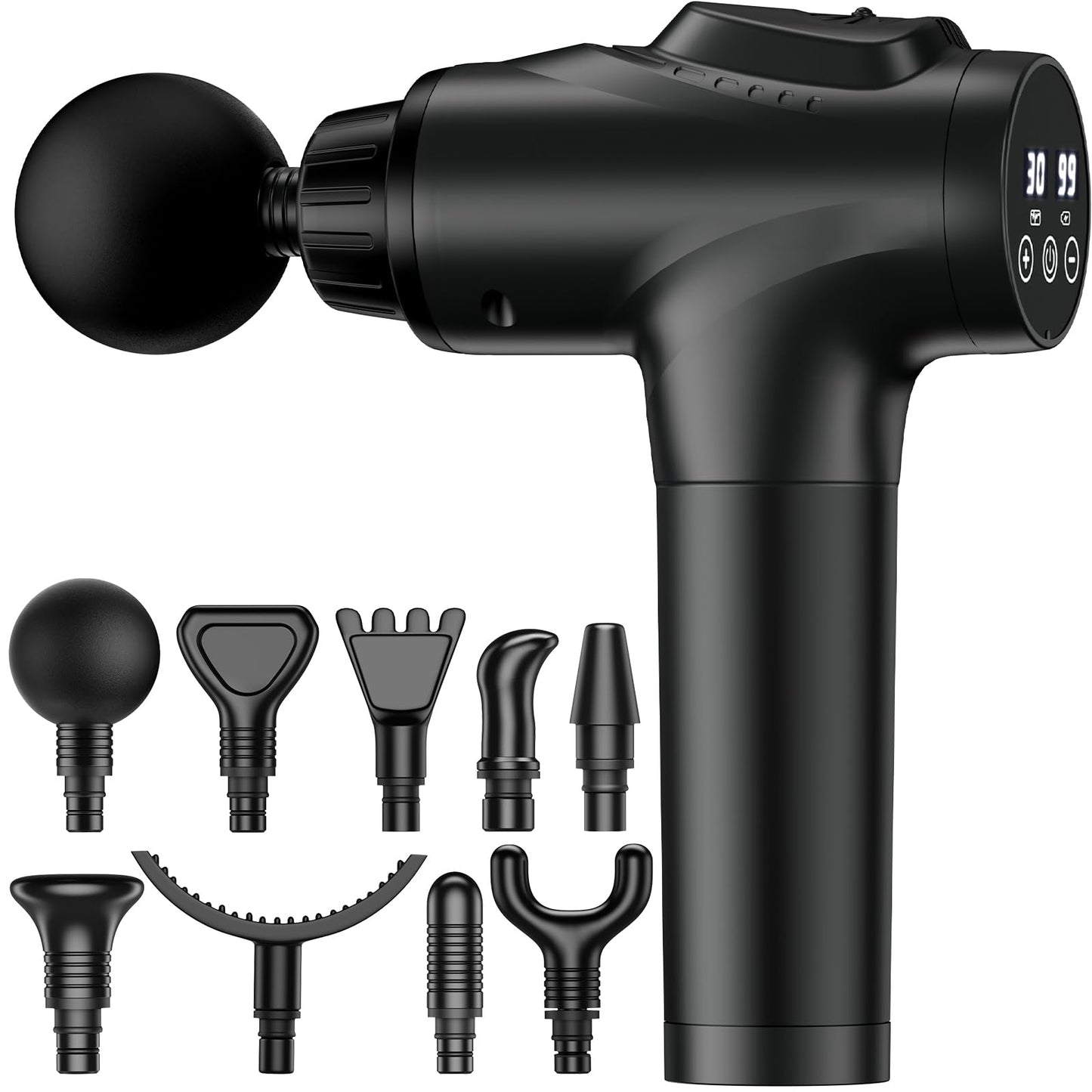 Massage Gun, Muscle Massage Gun for Athletes Handheld Electric Deep Tissue Back Massager, Percussion Massage Device for Pain Relief with 30 Speed Levels 9 Heads - My Store