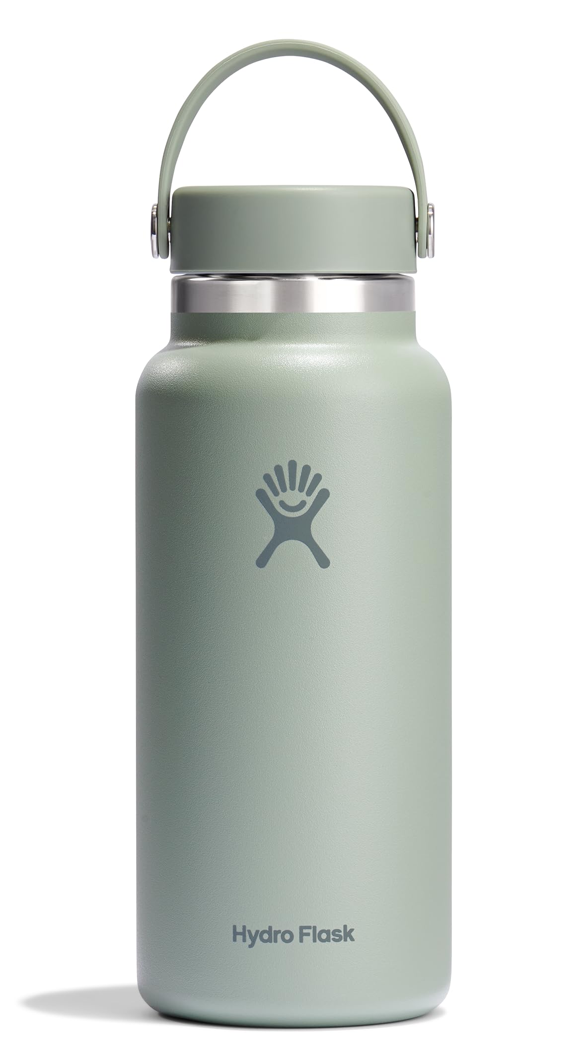 Hydro Flask Water Bottle - Insulated Stainless Steel - Wide Mouth Flex Lid, Non Spill, Leakproof and Refillable in 32 Oz Stone Gray